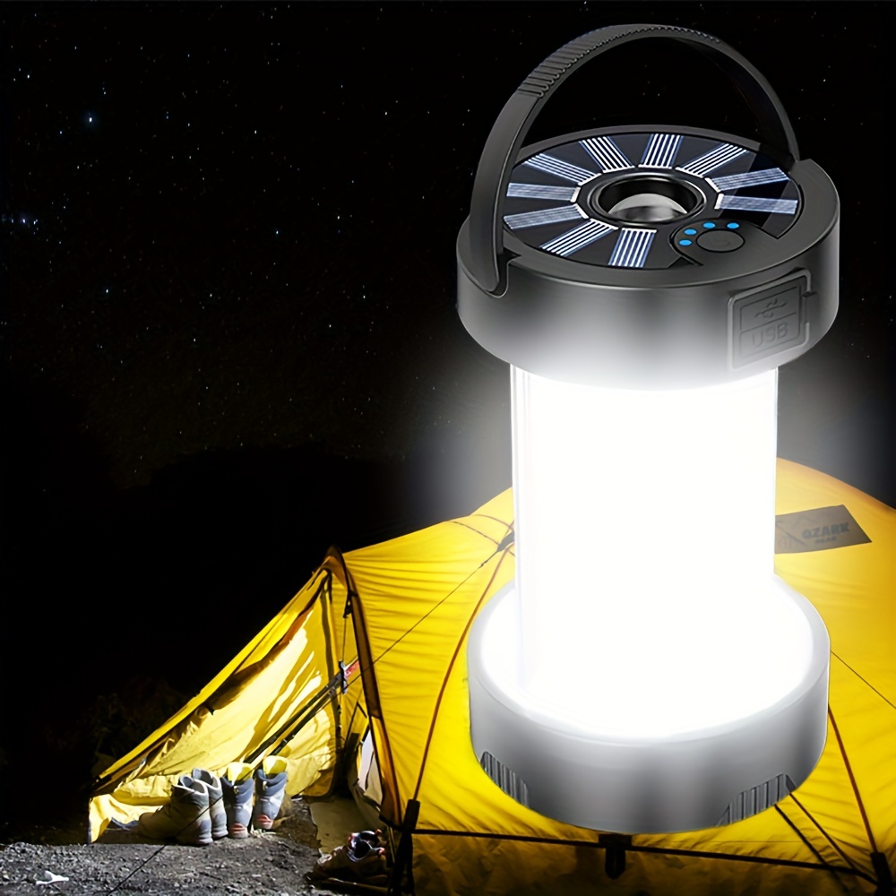 Mejor Luces de Camping Recargable Lampara Solar Emergencia Linterna LED  Camping
