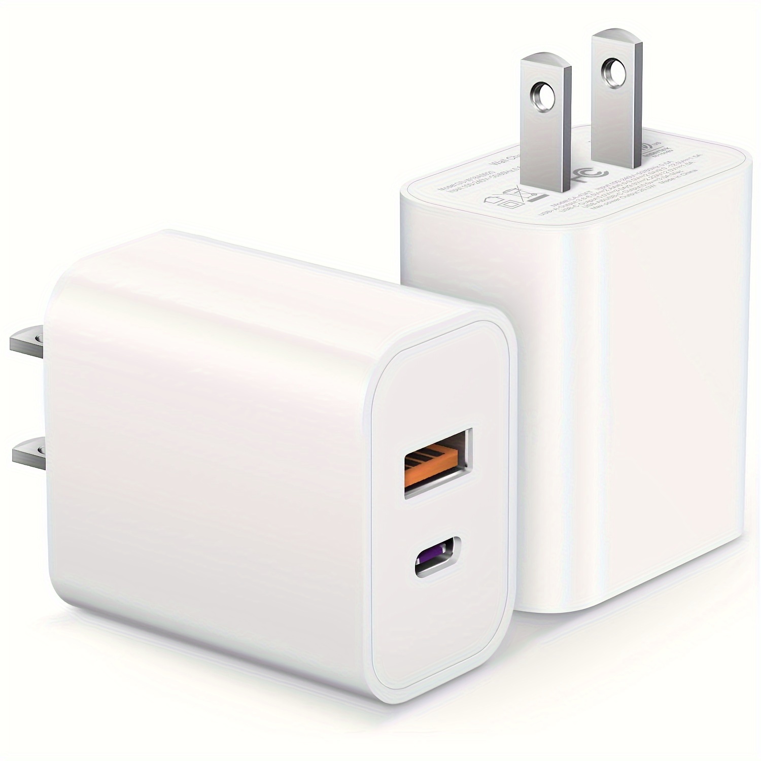 Enchufe USB, cargador de pared USB, paquete de 3 unidades, GiGreen de doble  puerto USB enchufe eléctrico cubo 5V 2.1A bloque de carga USB enchufes