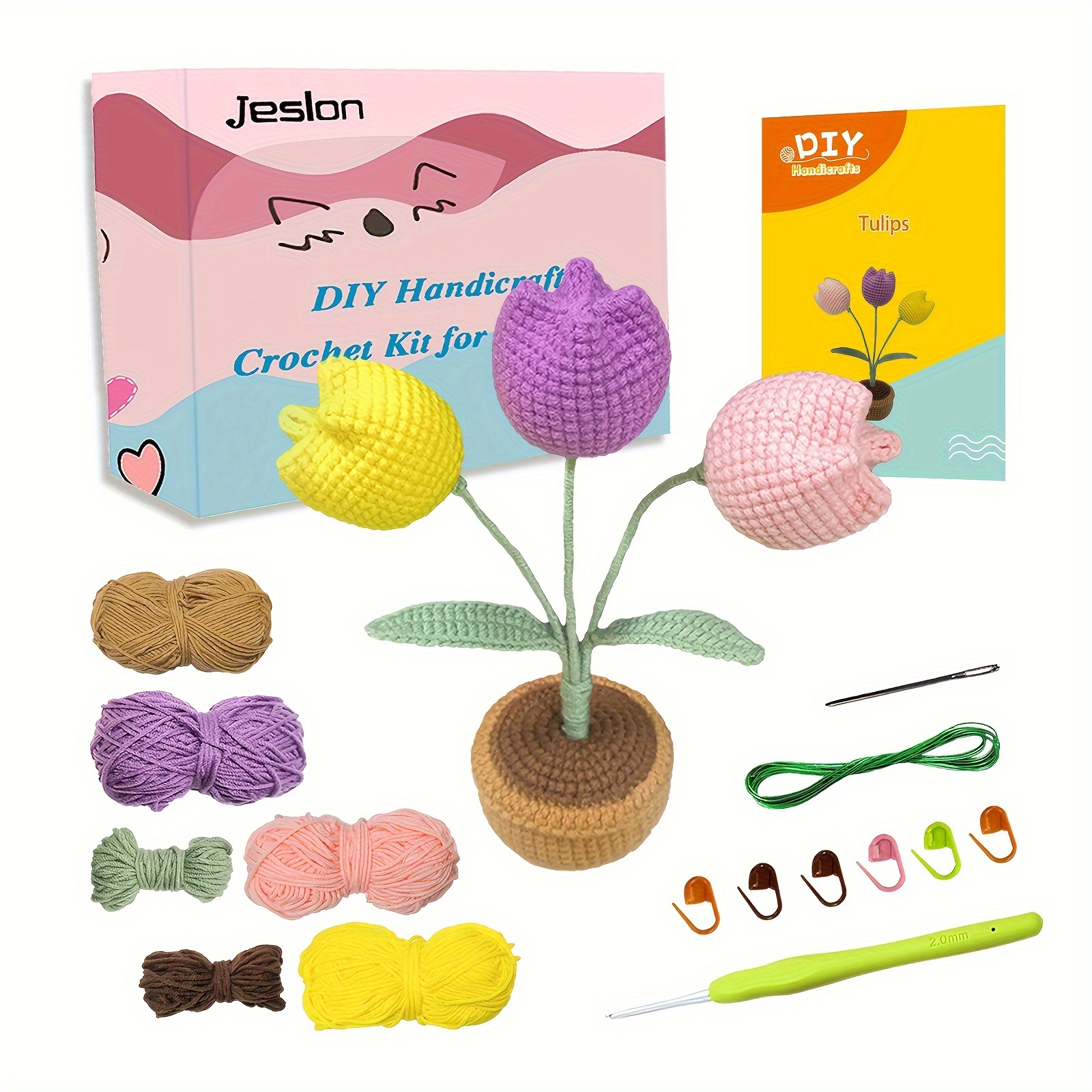 Cactus Potted Crochet Kit For Adults Kids Knitting - Temu