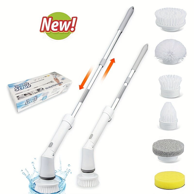 Electric Spin Scrubber 3/6/9 Replaceable Brush Head Cordless - Temu