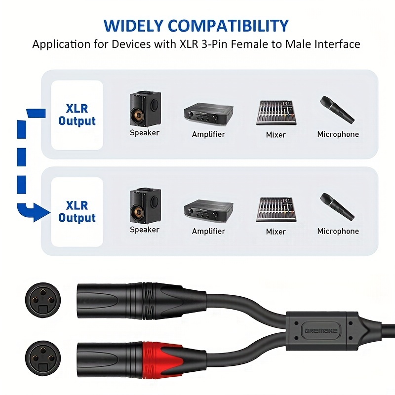 Câble Répartiteur XLR Vers XLR Y Câble Y Adaptateur - Temu Switzerland