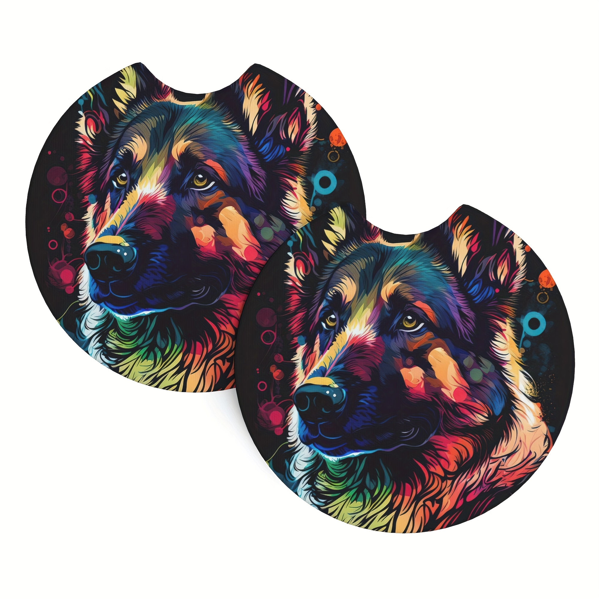 German Shepherd Style Cup Coaster For Car Suvs Trucks Cup - Temu