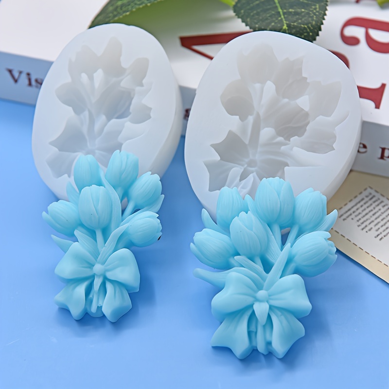 

1pc, Flower Bouquet Silicone Mold Candle Mold Soap Mold Clay Mold For Diy