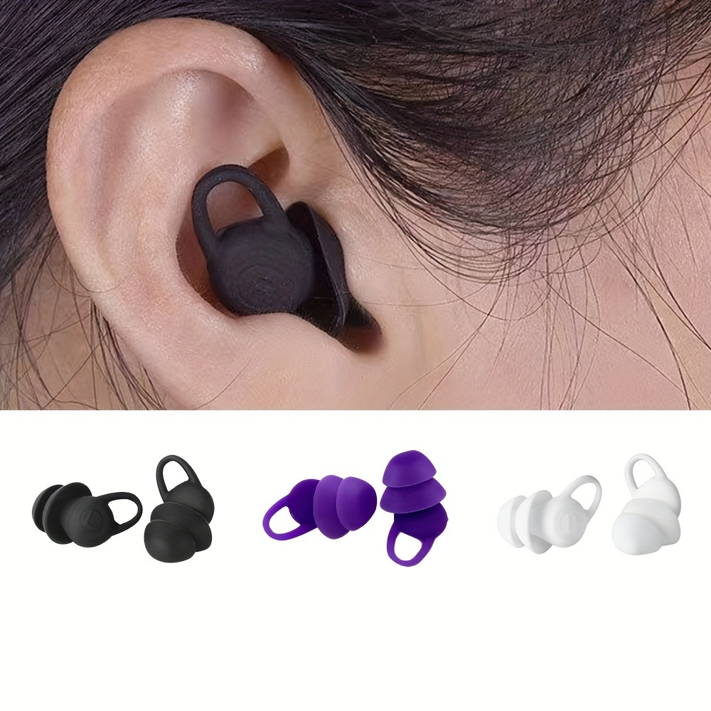 Bouchons d'oreilles en silicone, doux, réutilisables, malléables,  imperméables, antibruit, bouchons d'oreilles pour nager, dormir, tirer,  avions, concerts, tonte - 6 Pai