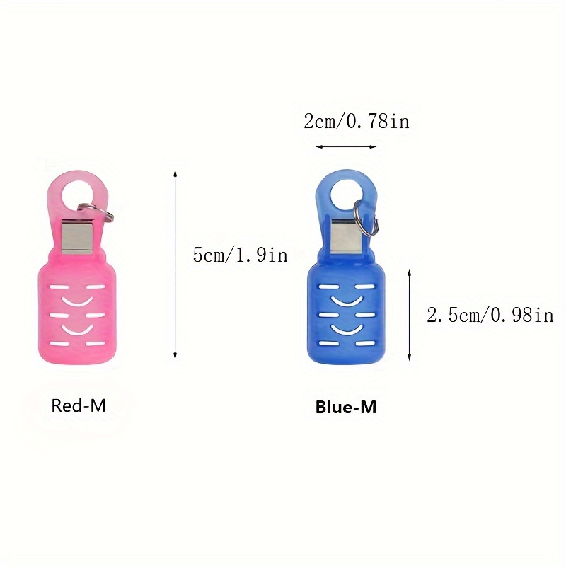 10pcs Jig Hook Covers Protector With Carabiner Buckle For Egi