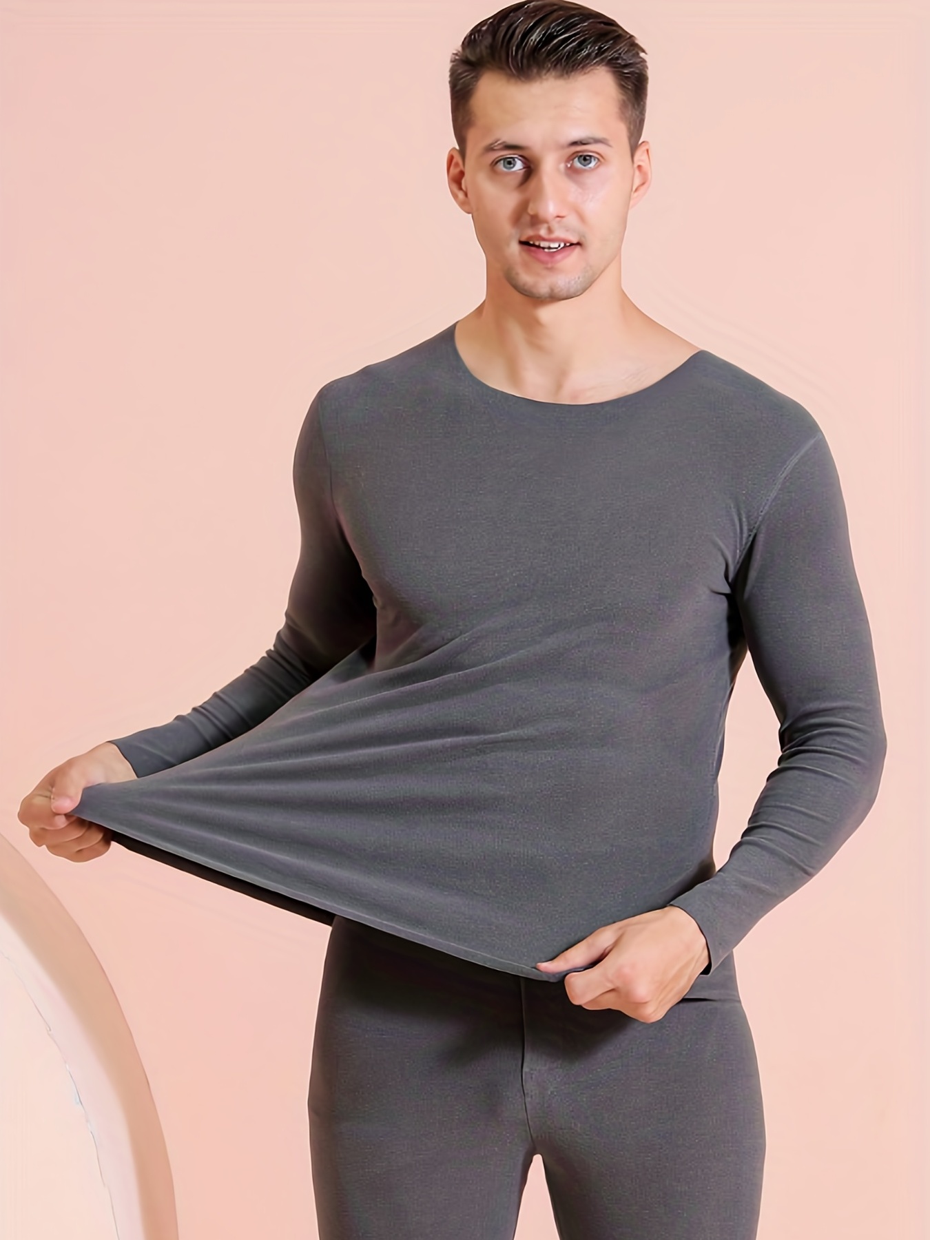 Winter Thermal Underwear Set For Men Thickened Bottom Shirt Long