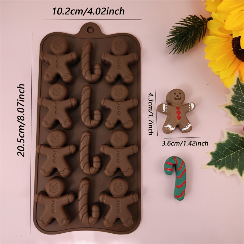 6pcs, Christmas Silicone Chocolate Candy Molds, Christmas Tree, Snowman  Gingerbread Man Mold Silicon Molds For Chocolate Jelly Mini Hard Candy Cake  De