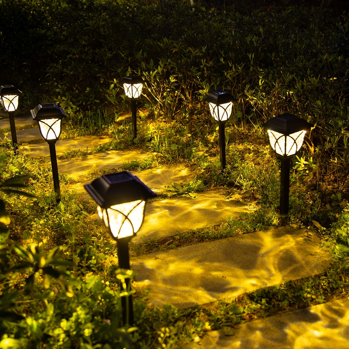 Waterproof Solar Pathway Lights For Yard, Patio, Landscape, And Walkway  Warm Led Solar Landscape Lights For Outdoor Lighting Temu Malaysia
