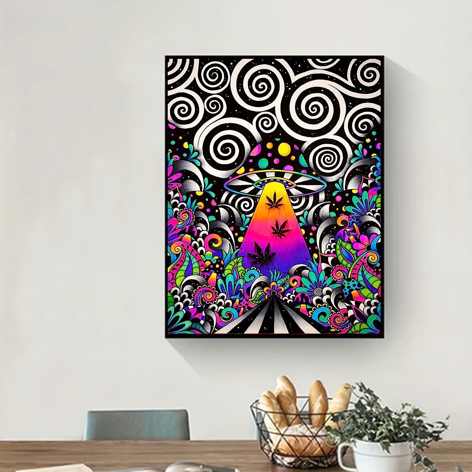 Diy Full Diamond Art 5d Diamond Painting Set Suitable For Adults Beginners  And Children Fantasy Mushroom Art Set, Modern Art Series Full Round Diamond  Warm Decoration Children's Bedroom Wall Entrance Bedroom Decoration