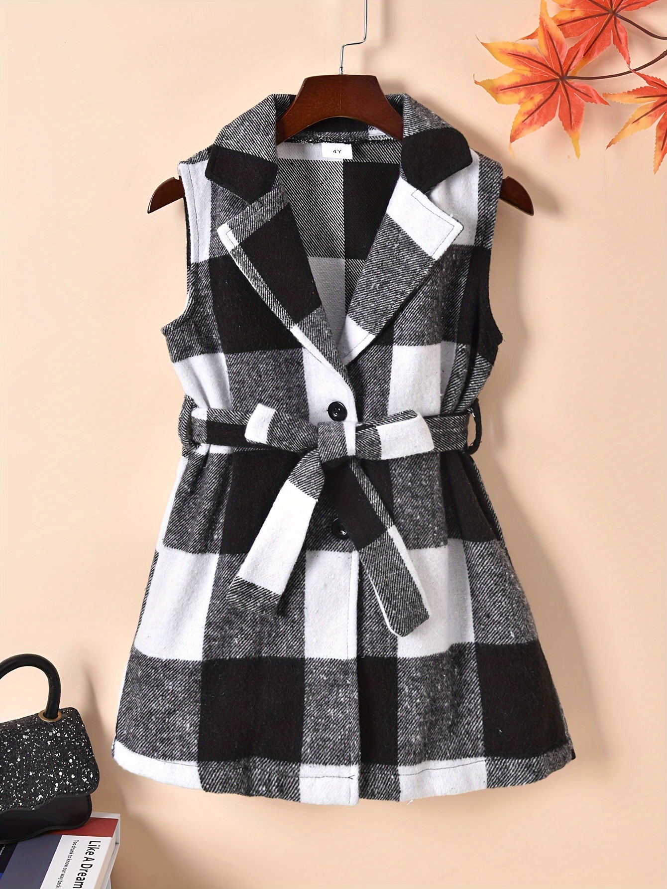 Elegant Outfits Plaid Sleeveless Outerwear + Pullover + - Temu