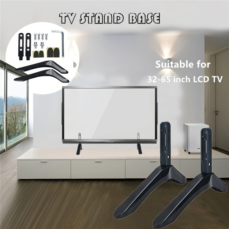  Soporte de TV de suelo para TV universal con base redonda de  acero inoxidable, base giratoria de TV de altura ajustable para televisores  de 37 a 75 pulgadas (tamaño grande: grande) 