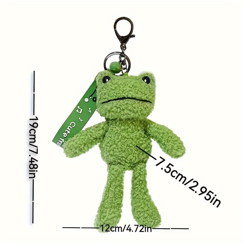 Frog Doll Pendant Bag School Bag Pendant Female Exquisite High Quality Plush Keychain,Keychain Plushies,Temu