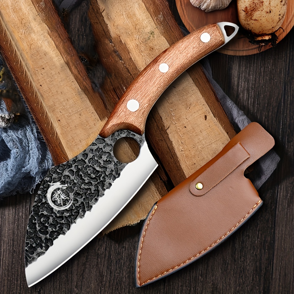 Forged Boning Knife: Multi-purpose Meat, Fruit & Bbq Cutting Knife With  Leather Sheath - Temu