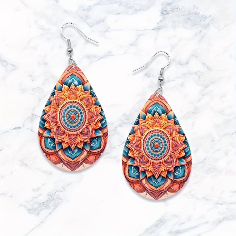 Boho Sun Moon Earrings Crystal Drop Earrings Women Fashion - Temu