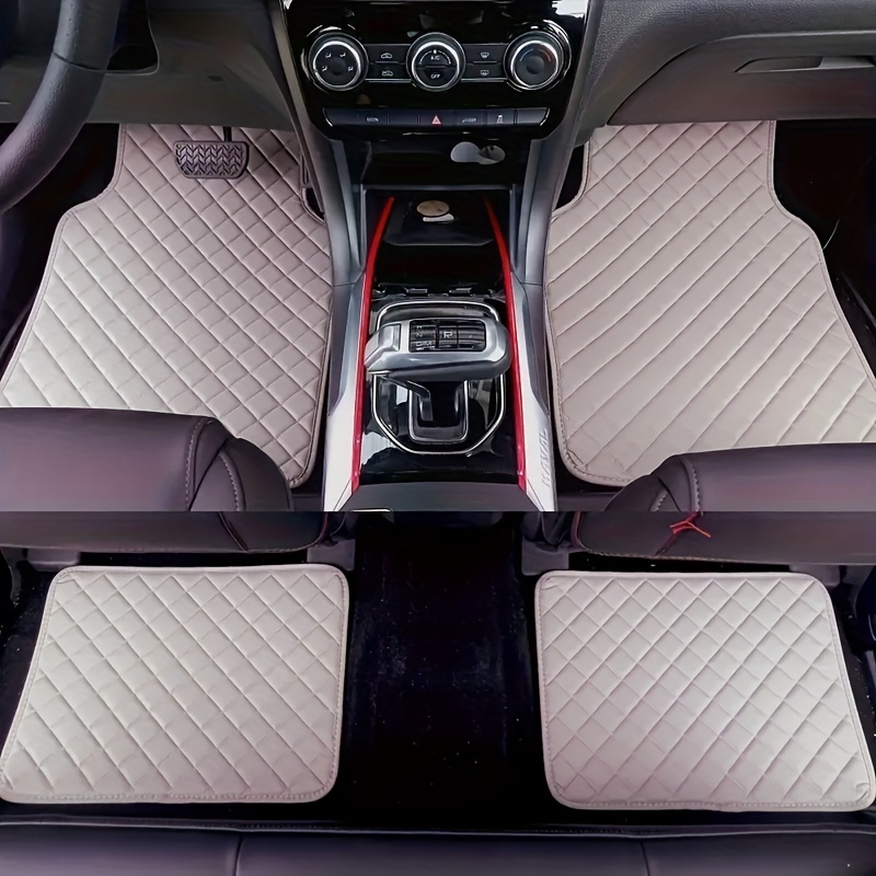 Waterproof Leather Car Mats Set of 4
