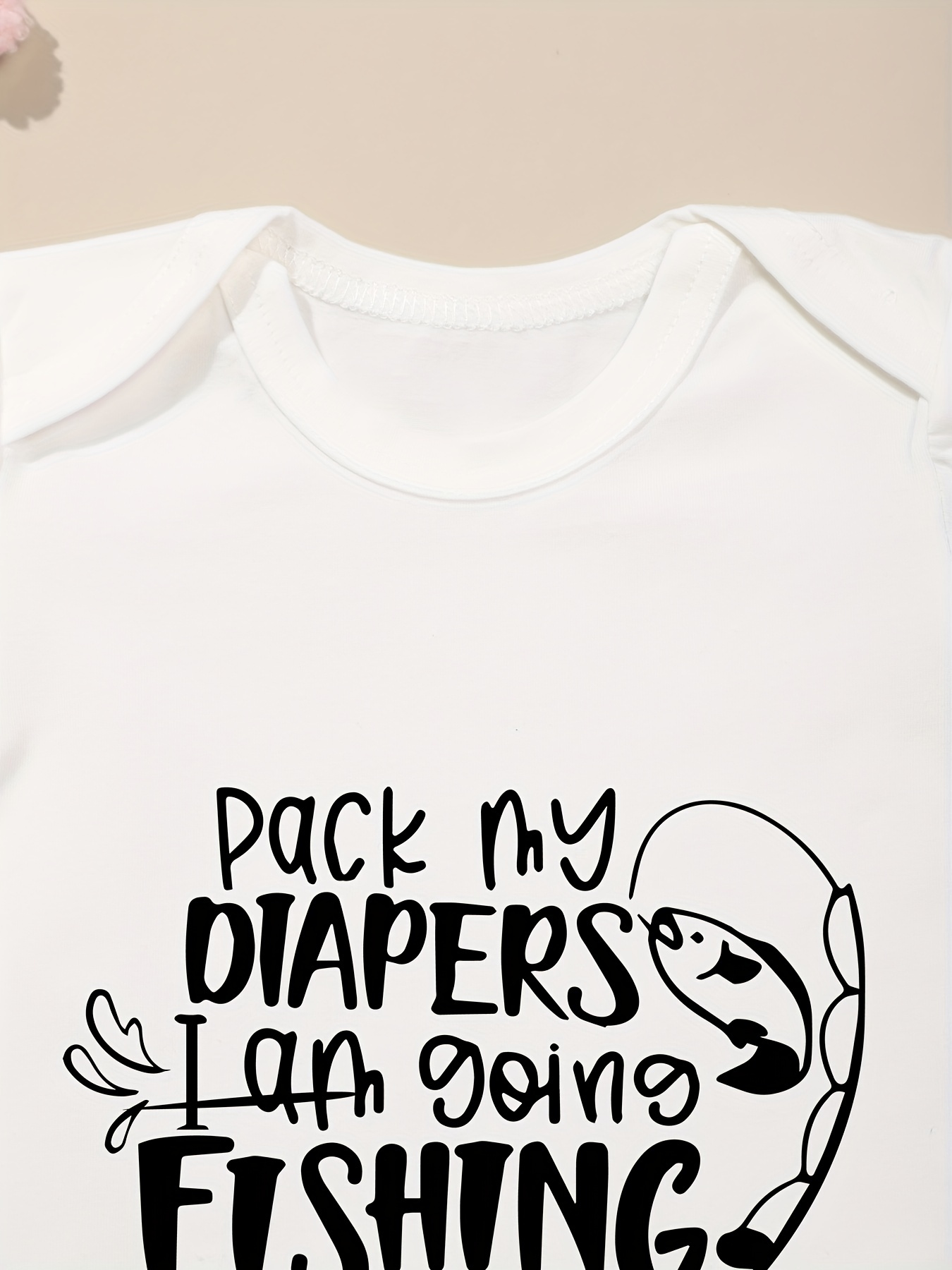 Baby Girls pack Diapers Going Fishing Daddy Short Sleeve - Temu United  Kingdom