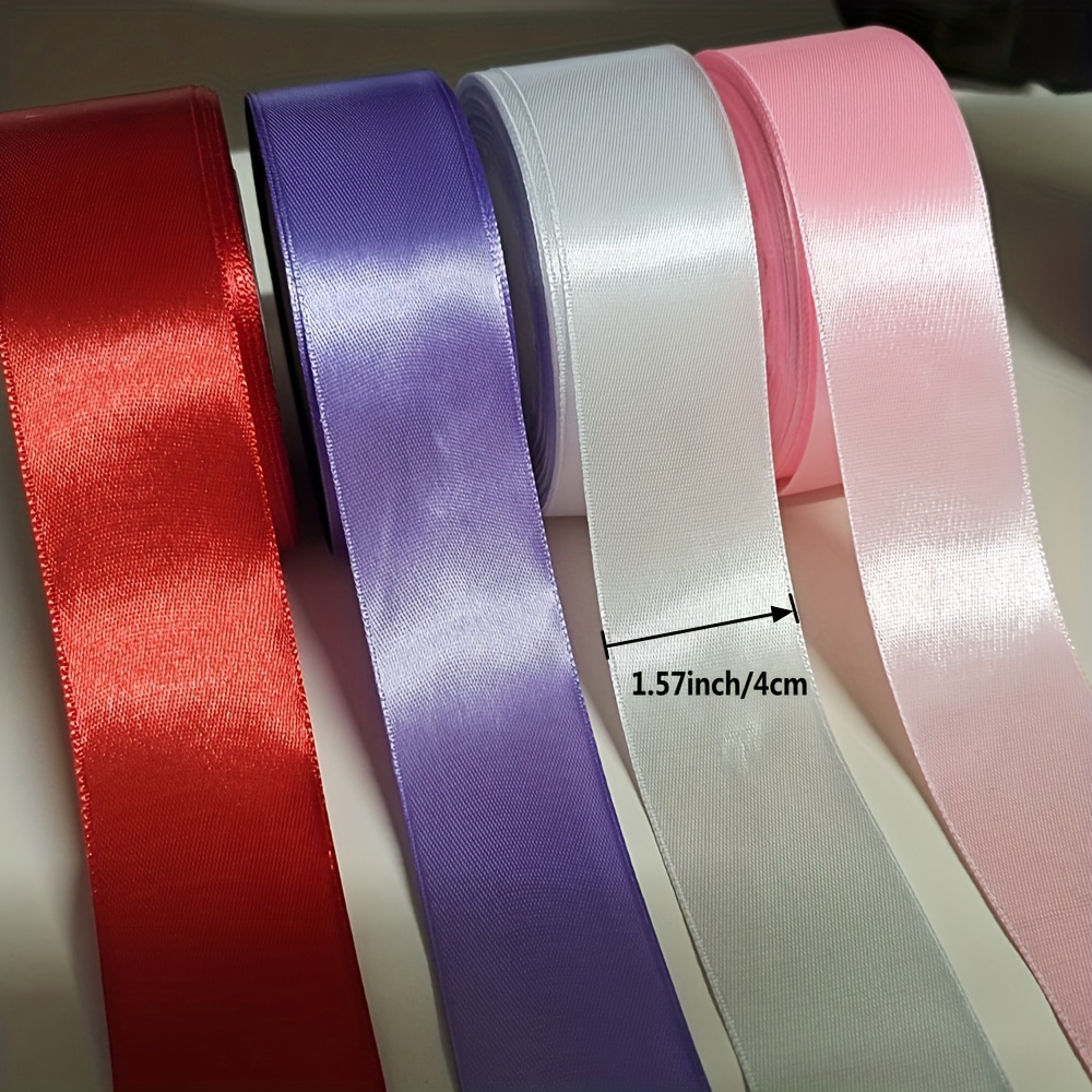 Double-faced Rose Mauve Pink Satin Ribbon 1 1/2 Inch Wide X 8