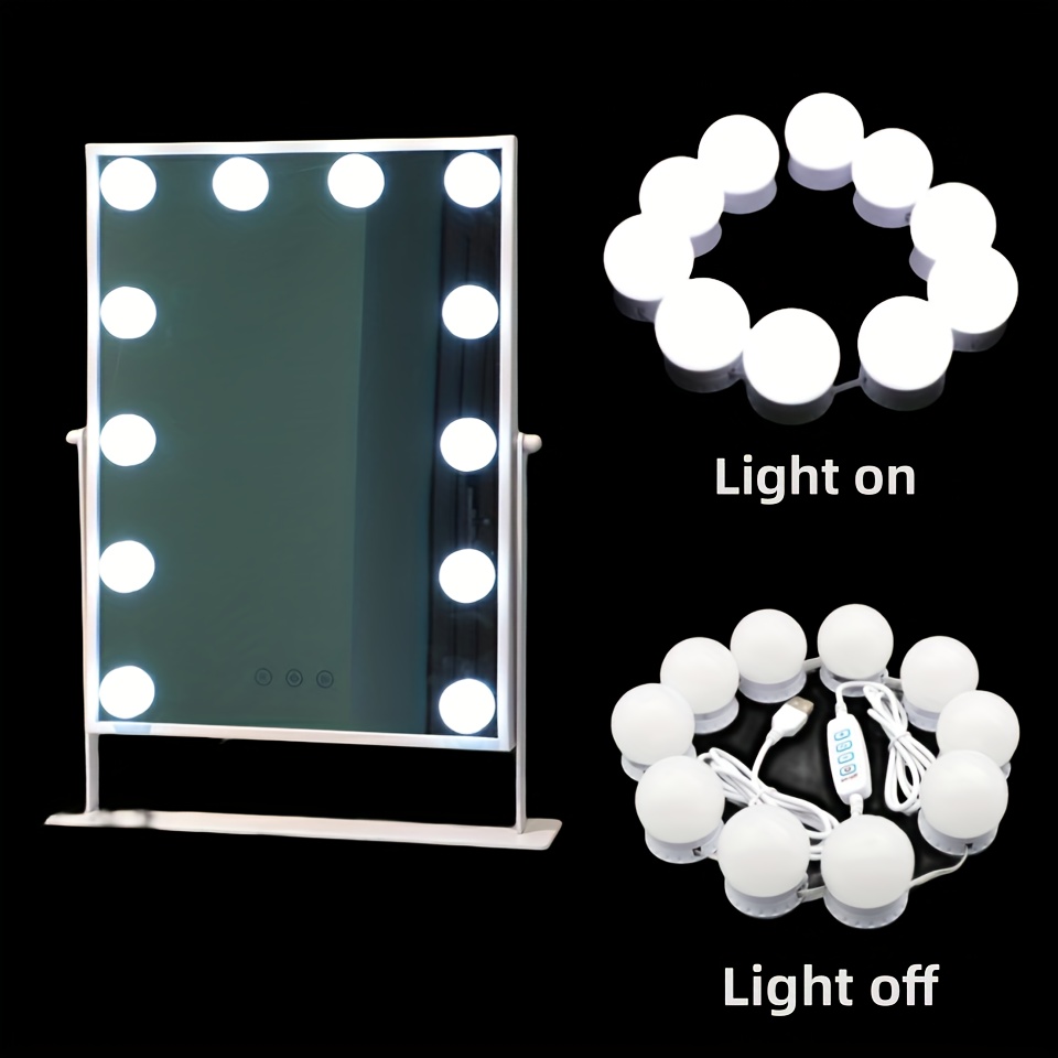 Lampe De Miroir Led - Avec 10 Ampoules à Intensité Variable Pour