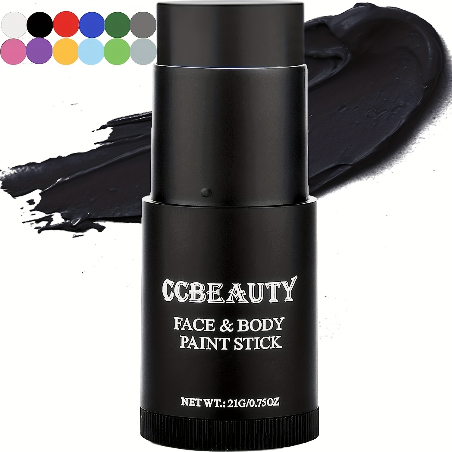 Face Body Paint Stick Oil(0.75 Oz),Clown White Eye Black Cream Blendable  Foundation Makeup Sticks for Sfx Makeup,Non-Toxic Face Painting Kit  Halloween
