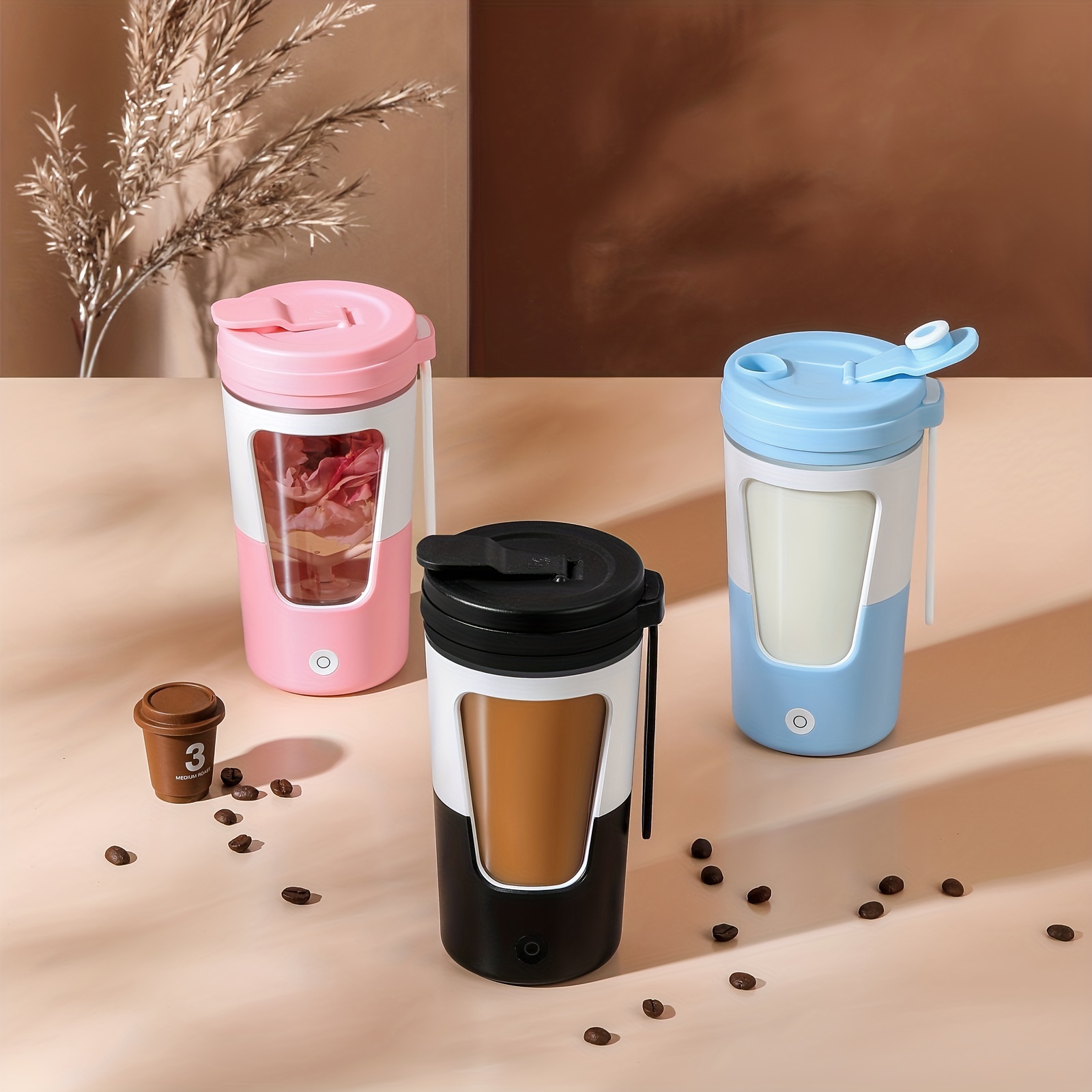 Large Sports Shake Cup With Metal Stirring Ball For Protein - Temu