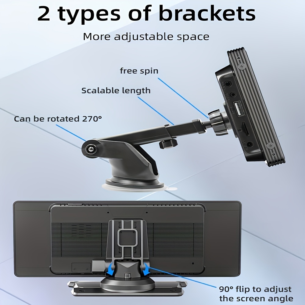 CJ INDUSTRIES Adjustable Pro Double Din (10 inch) - Wireless CarPlay 