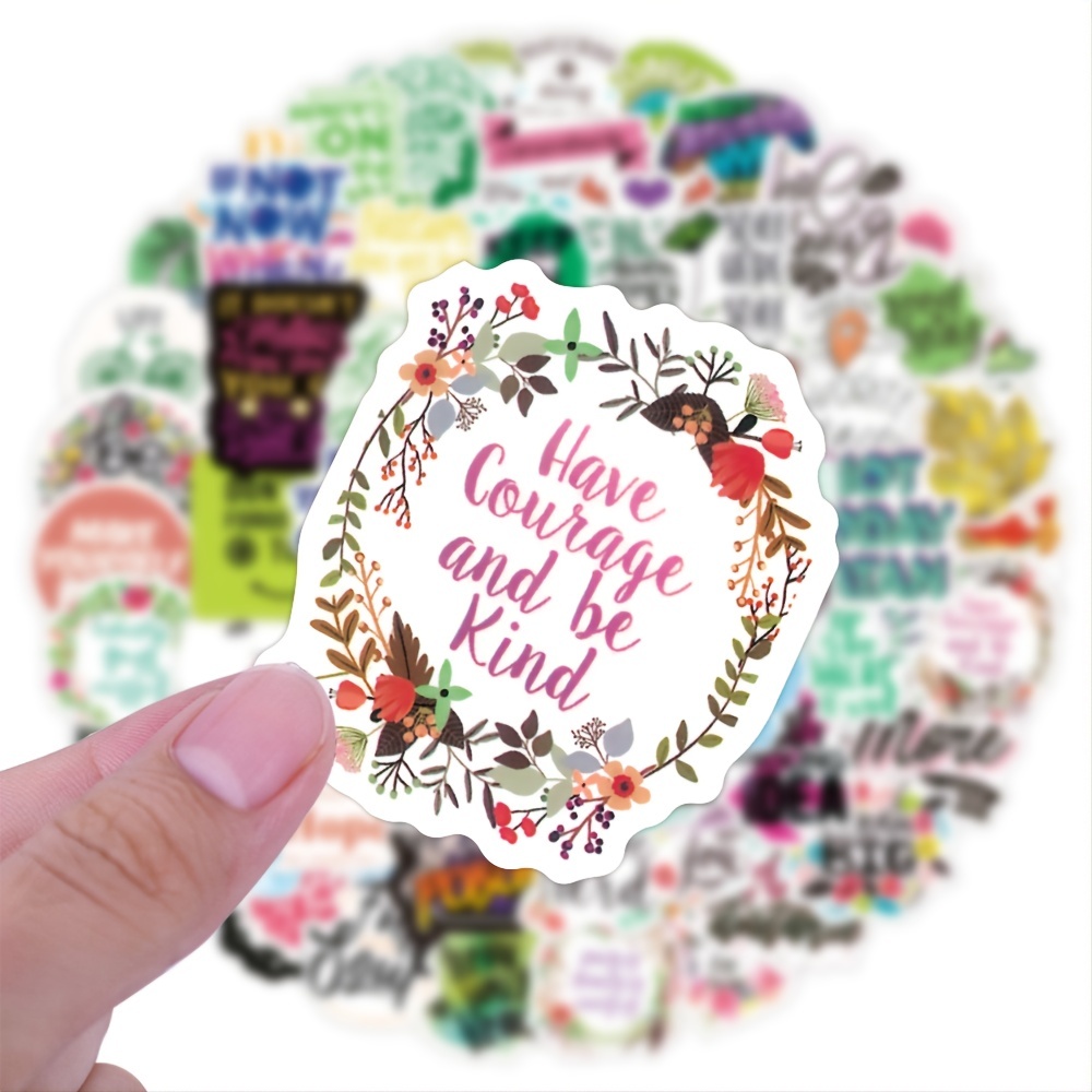 200pcs Inspirational Words Stickers, Motivational Quote Stickers, Vinyl  Positive Sticker For Water Bottles Book Laptop