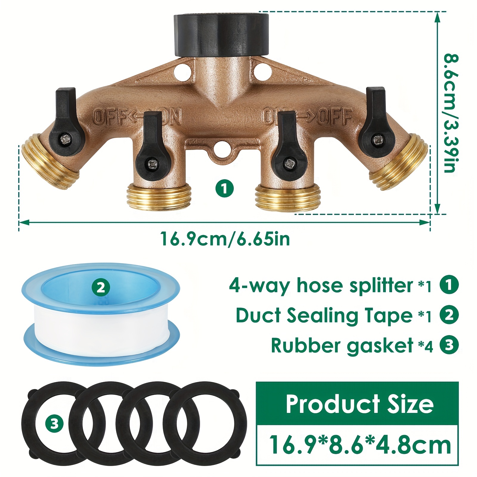 Distributeur d'eau avec 2 vannes de sortie indépendante pour arrosage