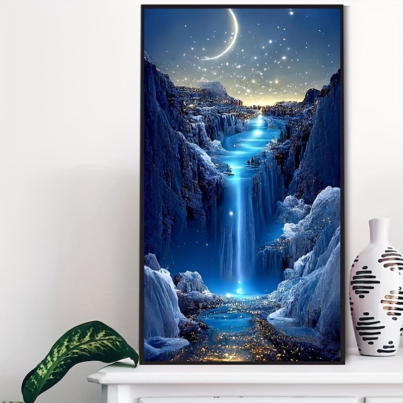 Diy 5d Diamond Painting Kit Adult Diamond Art Moon Starry - Temu