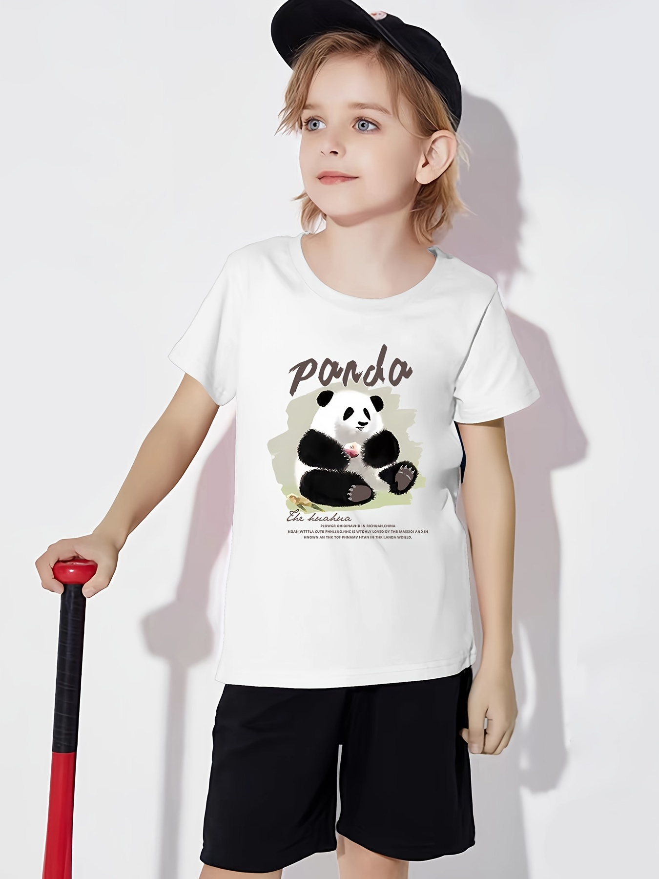 Desenho De Estampa Camiseta Panda Fofa Para Crianças Com Tema Da