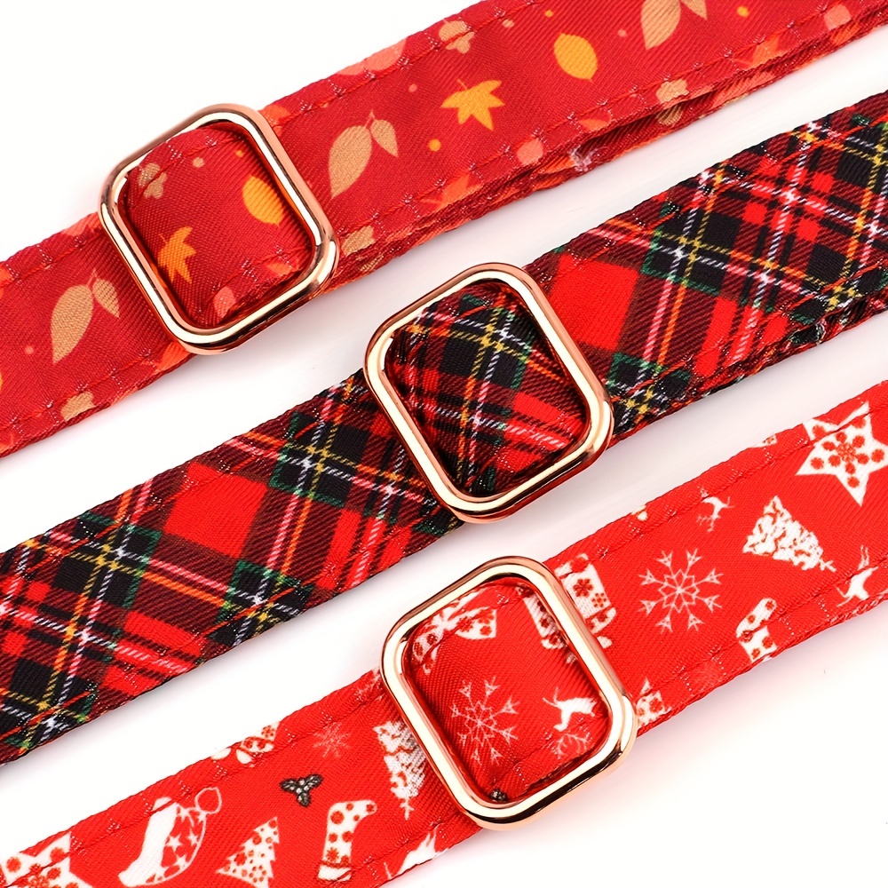 Christmas plaid dog collars sale