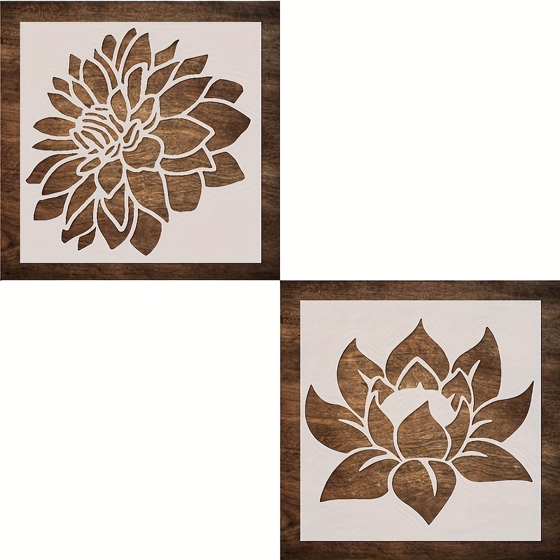 DAHLIA STENCIL for Painting on Furniture and Other Crafts