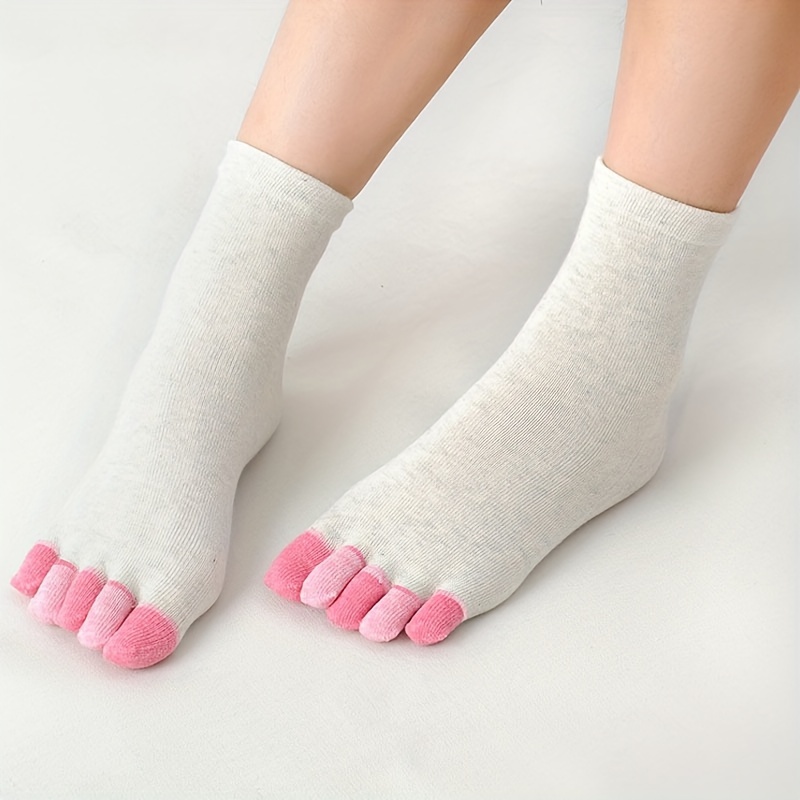 Colorblock Toe Socks