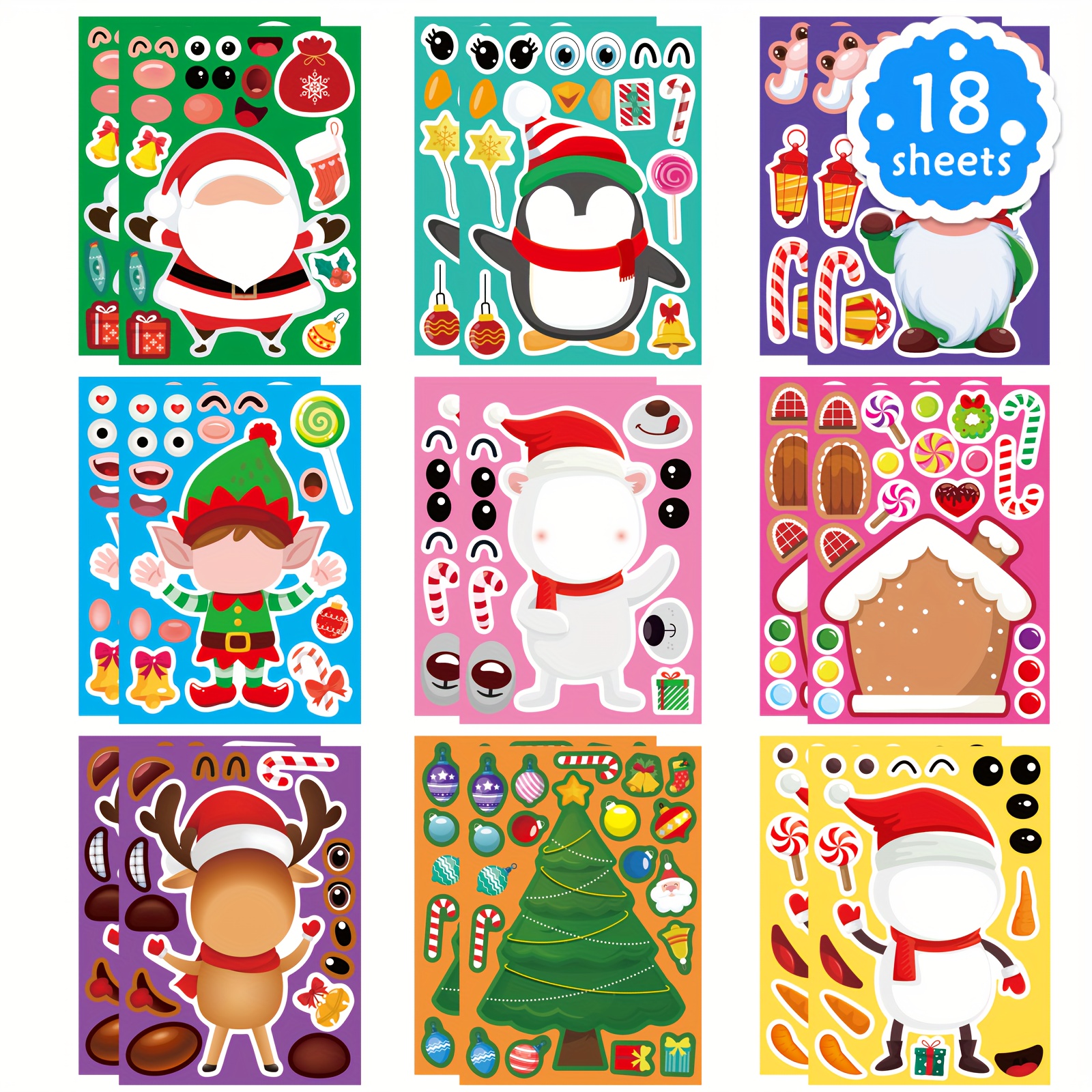 Christmas Felt Stickers Christmas Stickers, Sticker Bundles, Santa Sticker,  Christmas Tree Sticker, Felt Sticker Bundle, Stocking Fillers 