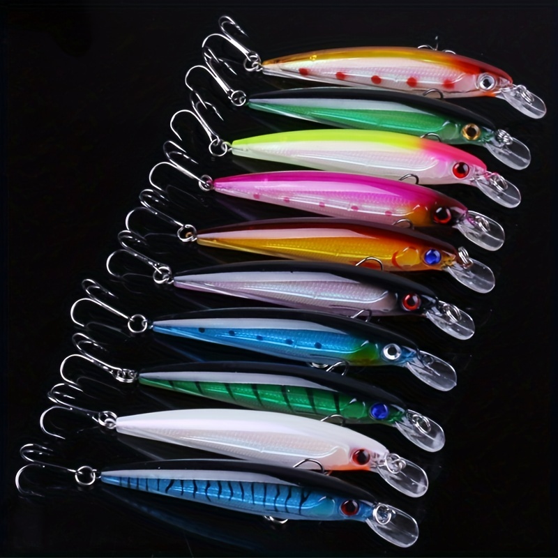 

10pcs Versatile 11cm/4.33in 13.5g Artificial Fishing Lures Kit For Freshwater And Saltwater Fishing - Lifelike Design For Increased Catch Rates