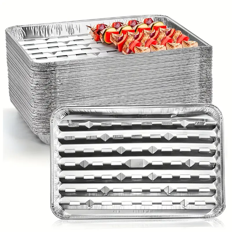 9x13 Disposable Aluminum Broiler Pans With Holes,aluminum Foil