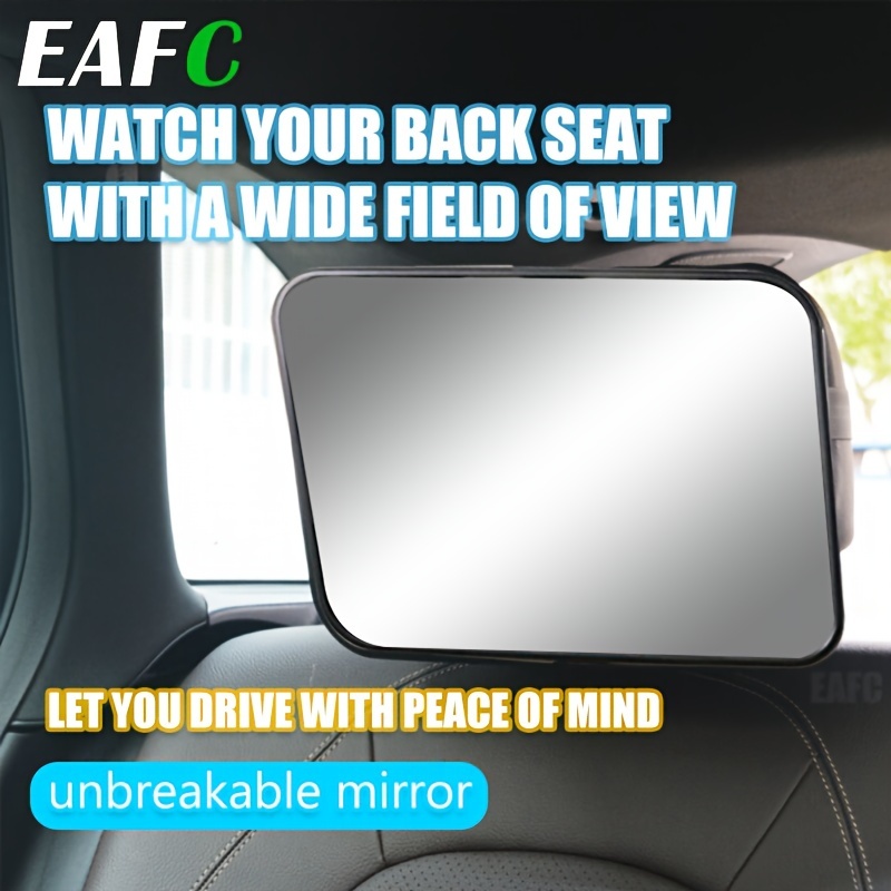 Espejo de coche para bebé con luz LED de control remoto, espejo retrovisor  de seguridad para asiento trasero
