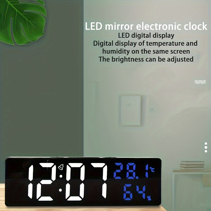 Batterie Digital Wecker, LCD-Uhr Elektronik für Schlafzimmer Home