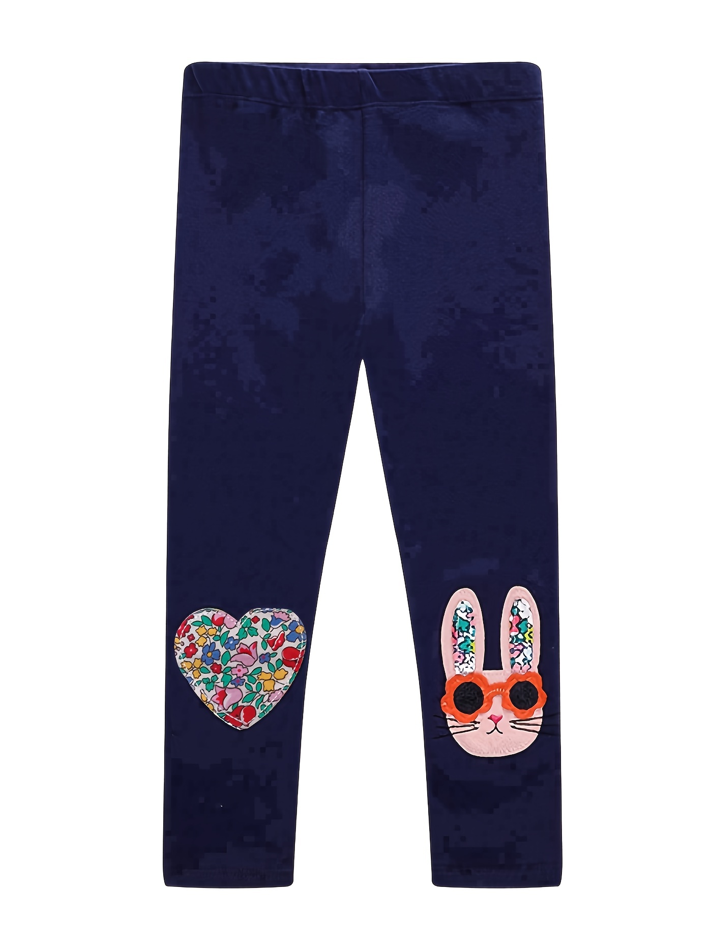 Girls Flowers Heart Easter Rabbit Print Pants Cotton Casual - Temu Australia