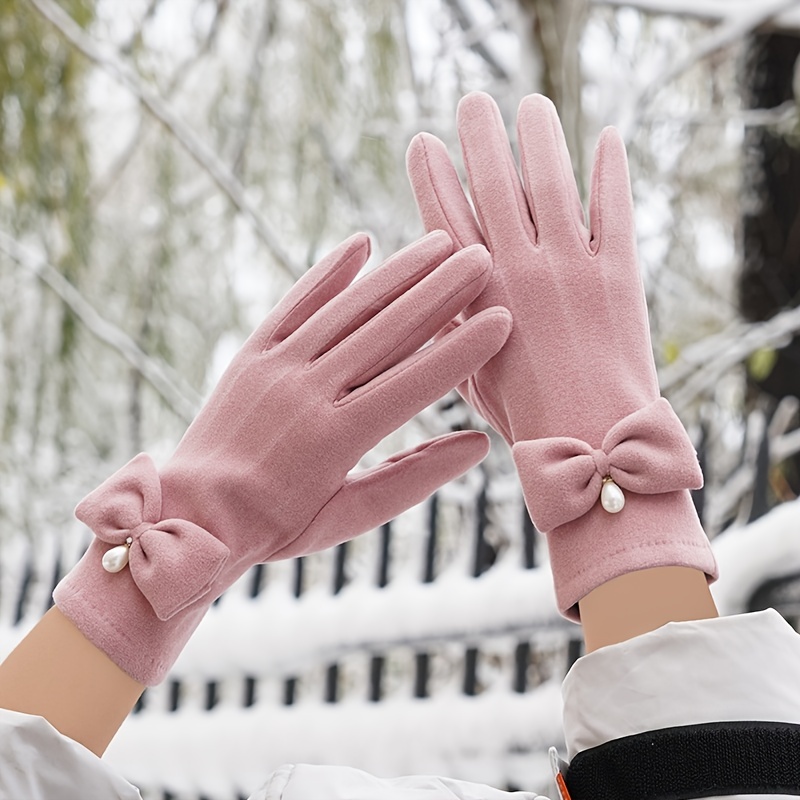 Outdoor Decor Fleece Lined Full Finger Glove - Temu