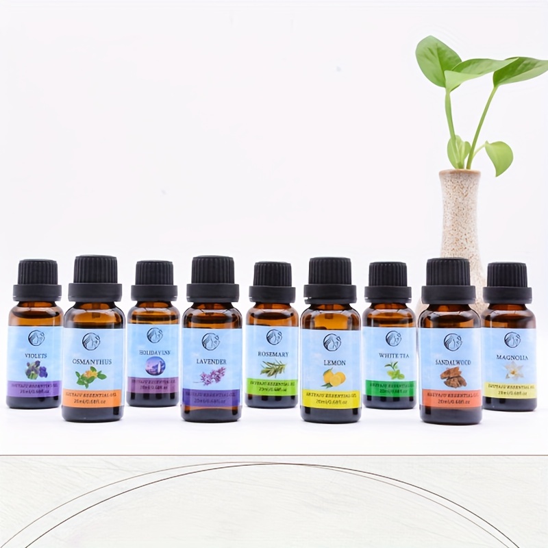 Juego de 6 aceites esenciales para mezclas de aceites de aromaterapia para  difusores, masaje 100% natural, fabricación de velas, cuidado del hogar