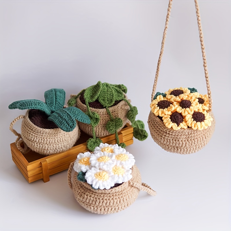 1set Crochet Kit For Beginners, Hanging Potted Plants Crochet Starter Kit  With Step-by-Step Instructions And Video Tutorials Complete Crochet Kit For