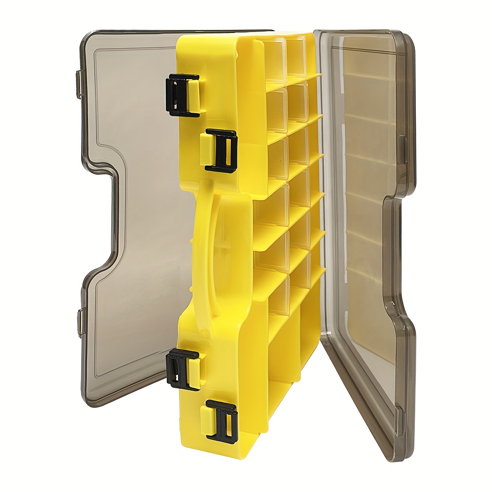 Yellow Double sided Box Parts Box Tool Box Plastic Household - Temu
