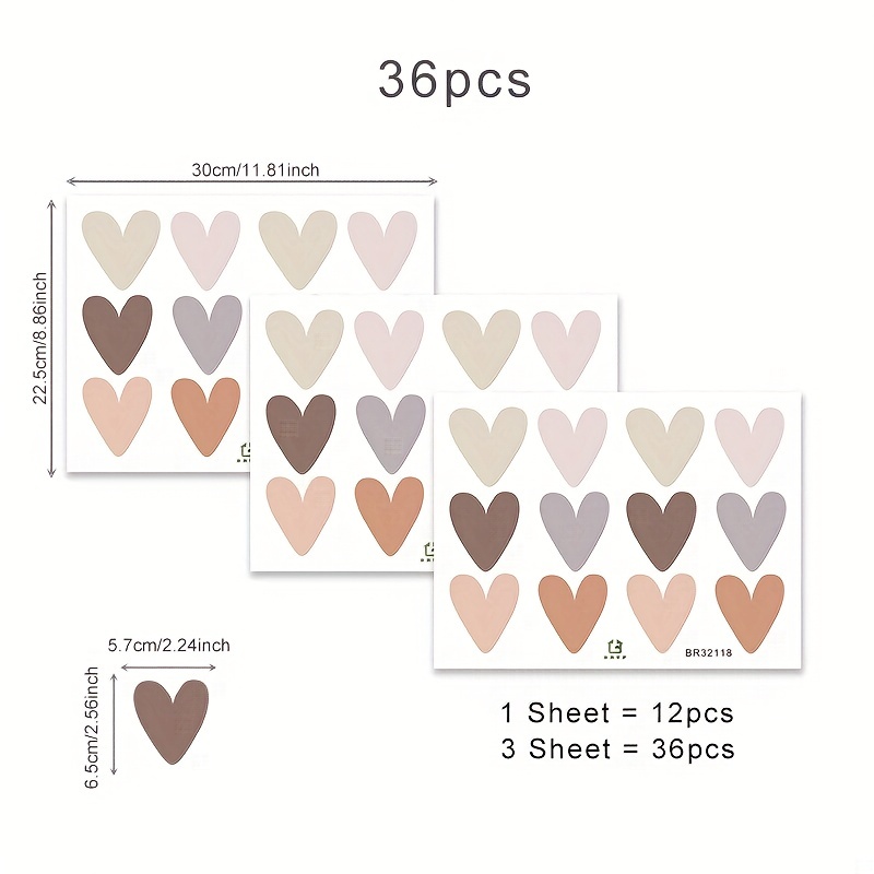 Heart Shape Wall Sticker Wall Art Stickers For Room Bedroom - Temu