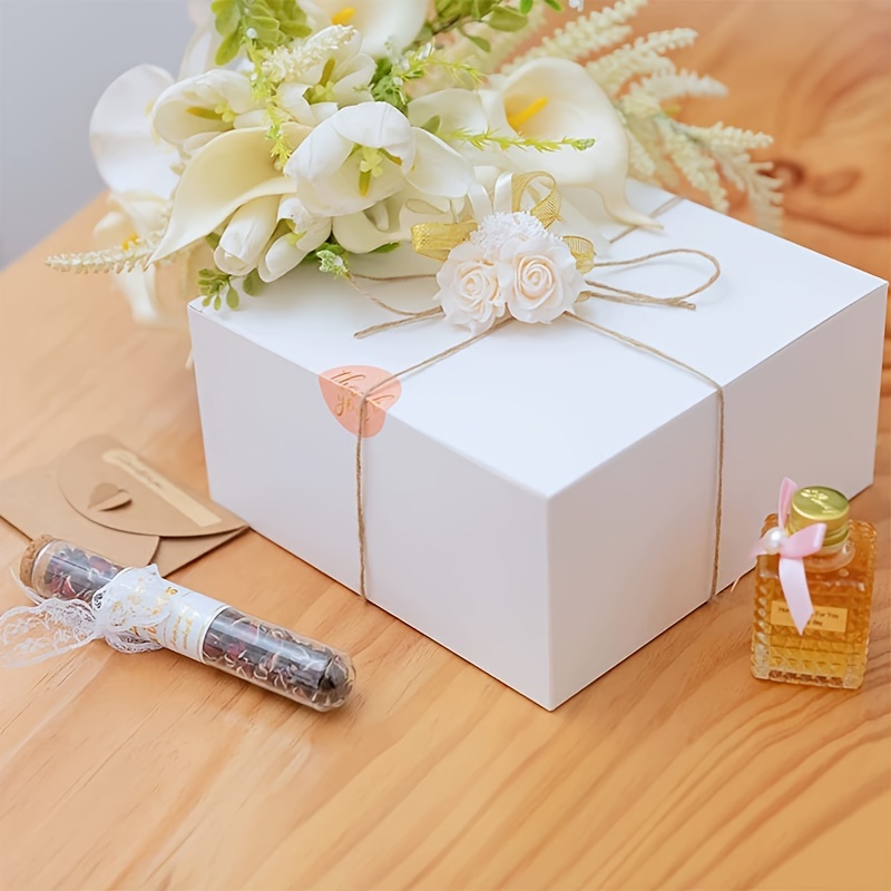  WEWILUCK Pequeña caja de regalo blanca, 10 cajas de regalo  bonitas con tapas a granel para bodas, propuestas de dama de honor,  cumpleaños, fiestas, vacaciones, regalos del día de Galentine, 4.75