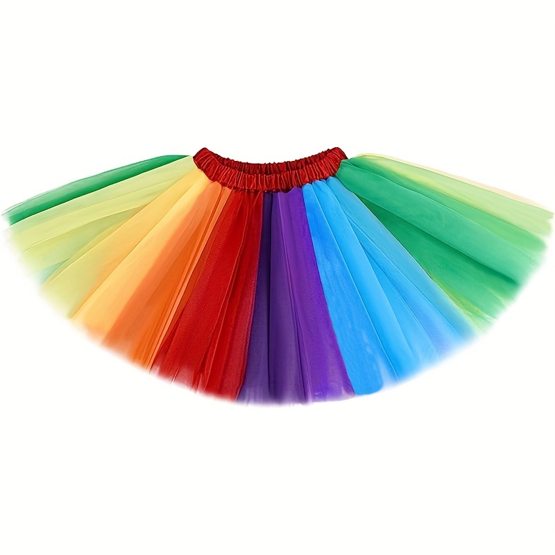 Tutu Arcoiris Falda Tul Colores Lgbt Pride Orgullo Marcha Tutu Multicolor, Moda de Mujer