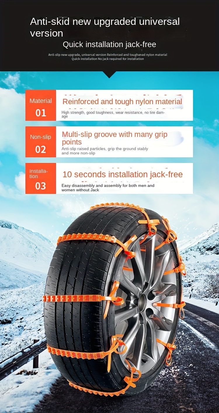 Kaufe Neue 1PC Winter LKW Auto einfache Installation Schneekette Reifen  Anti-Rutsch-Gürtel