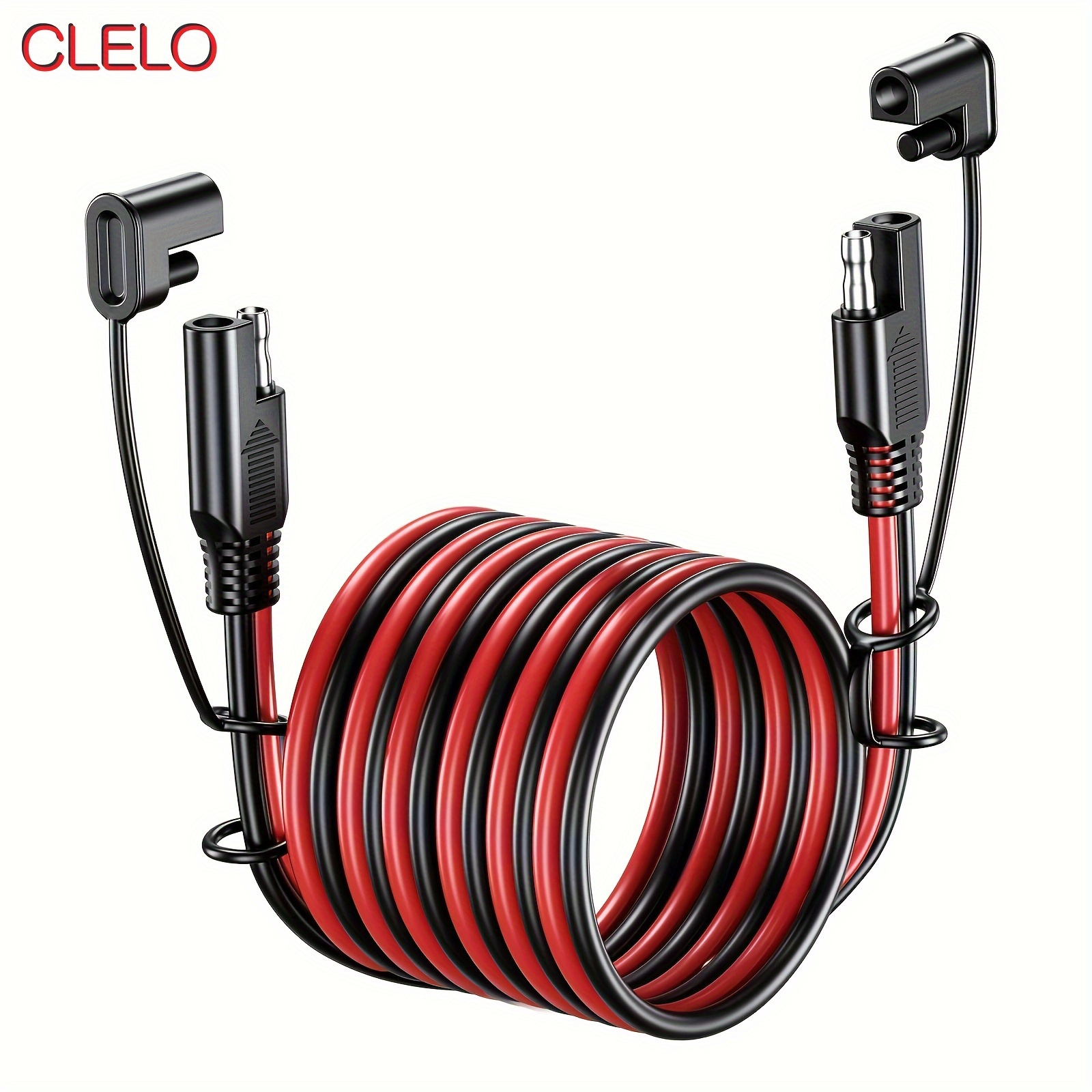 

6ft/25ft Sae To Sae Extension Cable 2 Pin Quick Disconnect 14awg Heavy Duty Sae Connector Bullet Lead Cable Automotive Solar Panel Panel Sae Plug