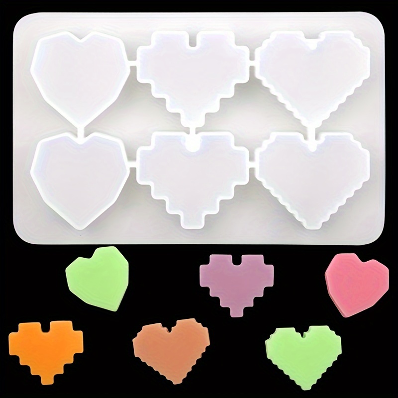 Heart Shape Resin Molds Keychain Charms Mold Silicone Heart Epoxy