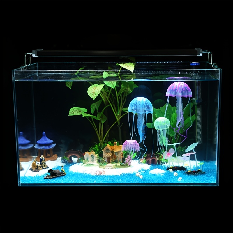 Acheter Effet lumineux de natation artificielle, méduse, décoration d' aquarium, plante vivante sous-marine, ornement lumineux, paysage aquatique