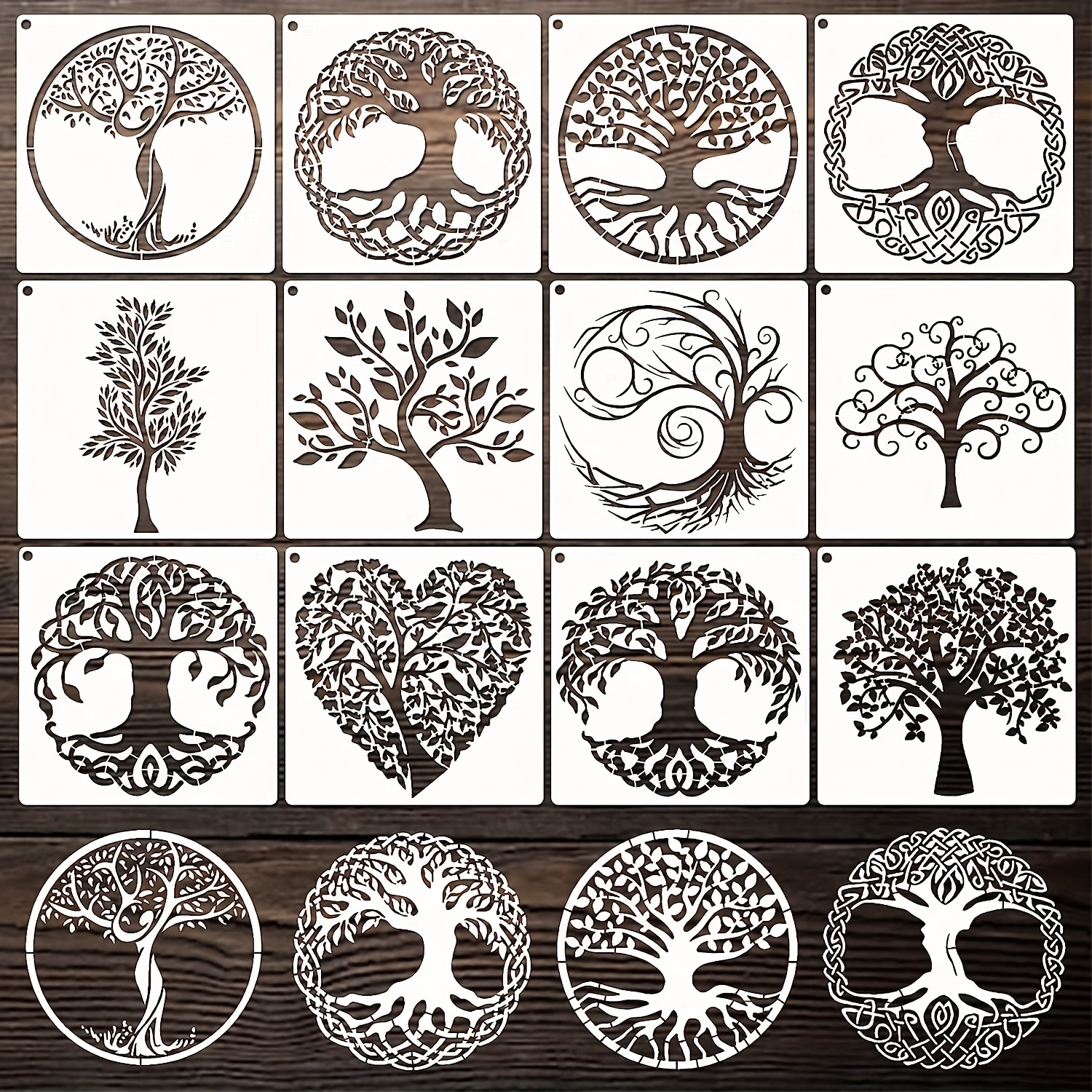 Tree Stencils, Small Painting Stencil, 6 Inch Nature Plant Stencils